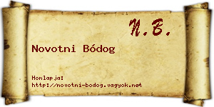 Novotni Bódog névjegykártya